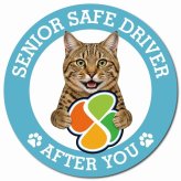 カーサイン 高齢者マーク SENIOR SAFE DRIVER ピクシーボブ マグネット 強力 直径13cm 肉球 日本製 車 ステッカー