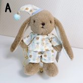 27CM うさぎ ぬいぐるみ ロングイヤー 着せ替え風 6種類 ドレス パジャマ オーバーオール ふわふわ アニマル 人形 かわいい インテリア おもちゃ 子供 女の子 誕生日 プレゼント ギフト