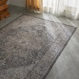 夏ラグ 夏用カーペット ラグ ラグマット ペルシャ風 洗える おしゃれ かわいい 北欧 カーペット 長方形 正方形 ペルシャ 絨毯 柄 デザイン 滑り止め付き ホットカーペット対応 オールシーズン 冬用 冬ラグ ヴィンテージ風プリントラグ1畳 2畳 3畳