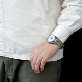 チュチマ フリーガー エアロクラブ クォーツ 電池式 腕時計 ブランド メンズ 革ベルト TUTIMA 6105-55 アナログ ホワイト グレー 白 ドイツ製