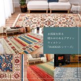ラグ カーペット ウィルトン RAKKAS ラッカス 約100×150cm ウィルトン織 ギャッベ風 民族柄 絨毯 オールシーズン