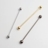 カラーピン カラーバー ピンホール メンズ 3色 ねじ式 スーツ オフィス 紳士 お洒落 シャツ ネクタイ メタリック シンプル ボール クラシカル 男性