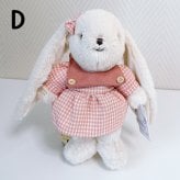 27CM うさぎ ぬいぐるみ ロングイヤー 着せ替え風 6種類 ドレス パジャマ オーバーオール ふわふわ アニマル 人形 かわいい インテリア おもちゃ 子供 女の子 誕生日 プレゼント ギフト