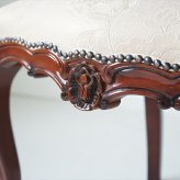 マホガニー ダイニングチェアー 肘掛け無し 猫脚 アンティーク 椅子 姫家具 プリンセス家具 ヨーロッパ風 ブラウン茶 木製ダイニングチェア ロココ調 ヨーロピアン風チェアー 上品エレガント 新生活