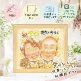 ギフト 金婚式 似顔絵 名入れ プレゼント 贈り物 手描き 金婚式 結婚50周年 記念日 お祝い 結婚記念日 祖父母 夫婦 お父さん お母さん 両親 家族 名入れ 修正無料 下書き確認 一生もの 似てる 実績多数 宝物 50周年 思い出 長寿 感謝 長寿祝い 百寿祝い 色紙 引っ越し 同窓会 米寿祝い 喜寿祝い 大人数 ホワイトデー 大量注文 白寿祝い 感動