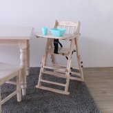ベビーチェア LBR 折りたたみ 完成品 天然木 ライトブラウン・ホワイトウォッシュ W47×D62×H77cm座面高42/48/54cm 子供椅子 キッズチェア 木製 ライトブラウン ホワイトウォッシュ おしゃれ