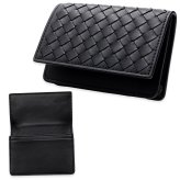 ボッテガヴェネタ 名刺入れ イントレチャート メンズ レディース カードケース BOTTEGA VENETA ブラック 黒 本革 ラムレザー 羊革 ビジネス 名刺ケース カードホルダー 174646 V3UN1 1275