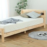 ベッド 寝具 すのこ 日本製 天然 ひのき 繊細すのこ 宮付きタイプ 組立式 シングル セミダブル ダブル S SD D 国産 高さ調整 コンセント 防ダニ 抗菌 防虫 防カビ 効果 湿気 シンプル 布団 リラックス効果 フレーム マットレス付き