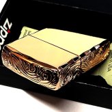 ZIPPO ライター アーマー ピンクゴールド 三面彫刻 ストリームエングレーブ ジッポ アラベスク 鏡面仕上げ 両面加工 シャインレイカット 重厚 メンズ レディース おしゃれ 高級 ギフト プレゼント