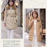 リバーシブル ダウンコート ラクーン ファー付き レディース 冬 M/L/2L 大きいサイズ 上品 高級感 母 女性 30代 40代 50代 60代 ミセス ギフト プレゼント 6F (02000195r)
