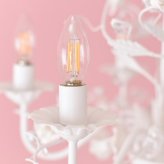 照明 ライト ロココ 調 シャンデリア LED電球付き 6灯 プリンセスホワイトROSE お手軽6灯シャンデリア 引っ掛けシーリング付き 簡単取り付け 天井 おしゃれ 6畳 ダイニング リビング 姫系 ローズ 薔薇 新築祝い 引越し祝い