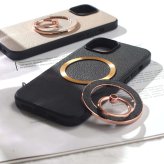 iphone16 ケース レザー iphone16e iphone16Pro iphone16Plus iphone16ProMAX リング付き 本革 マグセーフ対応 magsafe対応 16 16e 16plus 16pro 16promax アイフォン16 アイフォン16promax スマホリング スタンド リング スリム 山羊革 16プロ ブラック メタリック 送料無料