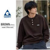 【予約】GERRY ジェリー スウェット ヘンリーネック メンズ レディース gea-m0033 裏起毛 トレーナー 長袖 織りネーム 刺繍 防寒 ビッグシルエット オーバーサイズ アメカジ アウトドア ストリート カジュアル M L XL 2026FW Karlas 別注