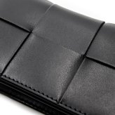 ボッテガヴェネタ BOTTEGA VENETA カードケース 名刺入れ メンズ レディース マキシイントレチャート 本革 レザー ブラック 黒 スナップボタン ビジネスカードケース 679849 V47V2 8803