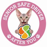 カーサイン 高齢者マーク SENIOR SAFE DRIVER ドンスコイ ステッカー シール 直径13cm 肉球 日本製 車