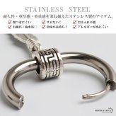 ステンレス フェザーピアス 羽根 ドロップピアス フープピアス シルバー 揺れる 存在感 幾何学 模様 大きめ プチプラ 片耳1点 つけっぱなしok メンズ 男性 金属アレルギー対応 イヤリング
