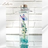 バタフライ ハーバリウム 蝶 プリザーブドフラワー ドライフラワー 誕生日 記念日 敬老の日 プレゼント 青 ブルー 癒し 贈り物 インテリア 雑貨 結婚祝い 出産祝い 退職祝い 女性 彼女 妻 母親 ルルズ Lulu＊s