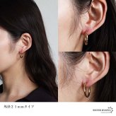 ステンレス 定番 フープピアス 不規則 カット シンプルピアス ゴールド 幅2.5mm 5サイズ プチプラ メタル 小さめ 細身 幾何学模様 セカンド キラキラ 両耳2点 レディース 女性 イヤリング 金属アレルギー対応
