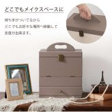 ドレッサー コスメボックス メイク メイクボックス ドレッサー 収納 鏡台 化粧台 コンパクト 大容量 かわいい おしゃれ 三面鏡 化粧品ボックス アンティーク風 大人可愛い 引き出し収納付き \3%OFFクーポン配布中 ミラー インテリア