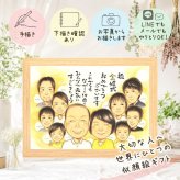 結婚記念日の贈り物に、写真から仕上げる手描き似顔絵です。 ギフト 似顔絵 金婚式 贈り物 プレゼント 名入れ 手描き 結婚記念日 お祝い 長寿 誕生日 大人数 祖父 家族 ご両親 ご夫婦 名入れ 修正無料 下書き確認 宝物 親孝行 そっくり 一生もの 一生もの 感謝 結婚50周年 宝物 長寿 白寿祝い 大量注文 同窓会 クリスマス 色紙 キレイ 闘病中の方への励まし メモリアル お祝い返し