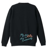 水泳 競泳 トレーナー スウェット メンズ レディース ジュニア 裏パイル 練習着 おもしろ 名入れ おしゃれ 文字入れ無料 綿100% キッズ 大きいサイズ 「水泳をしている時間が好き」 アートワークスコウベ 【送料無料】