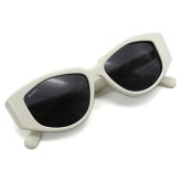 マックスマーラ Max Mara サングラス グローバルフィット UVカット アイウェア キャットアイ フォックス MM0161/S 21A 52 メンズ レディース ユニセックス オフホワイト+ダークグレー 海外正規品