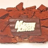 クリスマスチョコレートアイスロールケーキ［クリスマスケーキ クリスマスデコレーション クリスマスロール コンパクトサイズ］