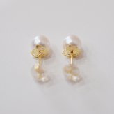 ［pearl621］6mm - 6.5mm ホワイトピンク 薔薇 ピアス あこや真珠