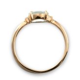 リング 18金 ダイヤモンド 指輪 アクアマリン オーバル k18 ゴールド ピンキーリング 大粒 ピンクゴールドk18 18k 華奢 3月 ホワイトデー