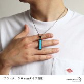 ステンレス スティックネックレス ターコイズ ペンダントネックレス ストーンネックレス ダブル喜平チェーン 細身 シルバー ブラック 水色 ブルー かっこいい メタル メンズ 男性 金属アレルギー対応