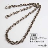 純チタン製 軽い アズキチェーンネックレス こだわりのフック 鱗柄 メンズネックレス 幅7mm シルバー 丁度いい太さ つけっぱなし かっこいい 太幅 模様 高級感 4面カット 男性 金属アレルギー対応