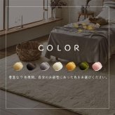 ラグ カーペット 洗える 滑りにくい 正方形 2畳 無地 フィラメント ふわふわ コンパクト オールシーズン 約185×185cm 床暖房 ホット 対応