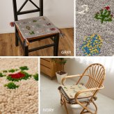 チェアパッド ギャッベ ヌメロ 約40×40cm ギャベ GABBEH ウール 羊毛 チェアマット 座布団 正方形 椅子用クッション シートクッション チェアクッション 椅子用マット 座面クッション 椅子用座布団 座面マット 家具 インテリア リビング