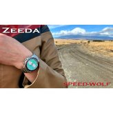 ジーダ ZEEDA スピードウルフ SPEED-WOLF SUPER MINTBLUE 腕時計 メンズ メカニカルクォーツ クロノグラフ SPW-MBL