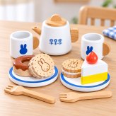 【誕生日祝い 名入れ】ミッフィー ティーセット【メッセージカード無料】名入れ 名前入り ミッフィー mifffy 木のおもちゃ 知育玩具 積み木 音遊び 新生児 ギフト １歳 ２歳 クリスマス おままごと キッチン ごっこ遊び プレゼント プレゼント ギフト 贈り物