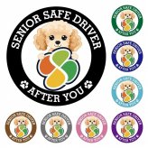 カーサイン 高齢者マーク SENIOR SAFE DRIVER コッカプー ステッカー シール 直径13cm 肉球 日本製 車