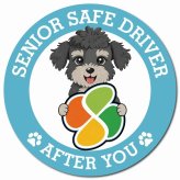 カーサイン 高齢者マーク SENIOR SAFE DRIVER シュナプー マグネット 強力 直径13cm 肉球 日本製 車 ステッカー