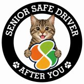 カーサイン 高齢者マーク SENIOR SAFE DRIVER キジトラ ステッカー シール 直径13cm 肉球 日本製 車