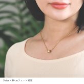 金属アレルギー対応 ペアネックレス ハワイアンジュエリー 純チタン ゴールドカラー ペアネックレス 誕生石 チューブ Sサイズ Lサイズ チェーン 長さ選べる イオンプレーティング カップル プレゼント 【品番：CG-TIP401SLP-Y】