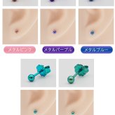 セカンドピアス チタン つけっぱなし 丸玉 3mm 金属アレ対応 日本製 ポスト 軸太0.75mm 長さ10mm 全8色 全品1個ずつバラ売り 医療用 おすすめ かわいい シンプル 小さめ ミニ 極小 人気 メンズ レディース プレゼント