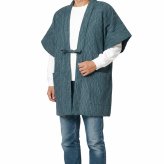 綿入り はんてん 日本製 半天 どてら メンズ やっこ 板締め 7340 MI-03 冬 丹前 はんてん 還暦 ちゃんちゃんこ ハンテン 部屋着 ルームウエア