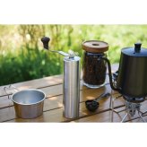 コーヒーミル シルバー グラインダー セラミック刃 手挽きミル【北海道・沖縄県・離島 配送不可】