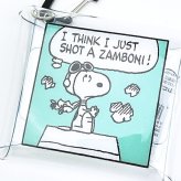 スヌーピー コミック クリアマルチケース(SS) (グリーン) SNOOPY
