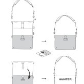 ハンター ショルダーバッグ トートバッグ HUNTER トラベル マルチファンクション サコッシュ 軽量 撥水 旅行 2WAY UBX7124NRS