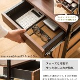 ワゴン 引き出し付き リンツ IWT-210 下ワゴン サイドワゴン サイドラック キッチンワゴン キャスター付き 下 テーブル下 収納 スリム コンパクト 北欧 ブラウン ブラック シンプルなデザインでキッチン リビング 引き出し付きワゴン オフィス 新生活