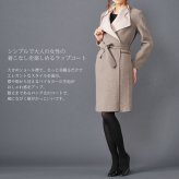 一枚仕立て ウール カシミヤ ロングコート レディース コーディガン ロング丈 秋 冬 春 モカ/チャコールグレー/ブラック 9号/11号/13号 大きいサイズ 40代 50代 ギフト プレゼント 7F (02000095r)