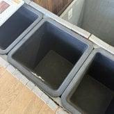 鉢カバー おしゃれ 軽い 大型 四角 スクエア リサイクルウッド パーティション 樹脂インナー付 Lサイズ 高級 北欧 室内 屋内 観葉植物用 サボテン 特大 玄関 インテリア プランター 深型