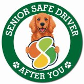 カーサイン 高齢者マーク SENIOR SAFE DRIVER アイリッシュセター マグネット 強力 直径13cm 肉球 日本製 車 ステッカー