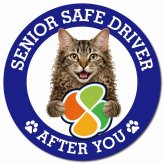 カーサイン 高齢者マーク SENIOR SAFE DRIVER ラパーマ マグネット 強力 直径13cm 肉球 日本製 車 ステッカー
