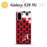SC-51A SCG01 Galaxy S20 スマホケース ソフトケース パズル 黒 赤 +アルファベット メンズ レディース nk-s20-tp1204i